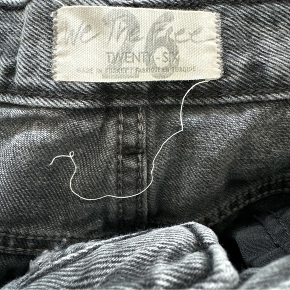 Free People Maggie Mid Rise Jeans Washed Black Size 26 - Picture 5 of 6